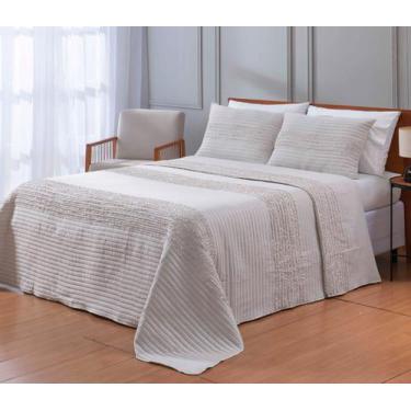 Imagem de Colcha Cobre Leito Queen 03 Peças Paris C/ Porta Travesseiro - Andreza