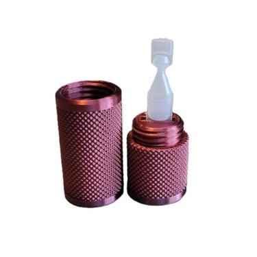 Imagem de Suporte para frasco de colírio e estojo de transporte de bolso - comporta um (1) frasco de colírio de uso único - ótimo para carregar no bolso, bolsa/embreagem, bolsa escolar - Znet3D (preto/vermelho)