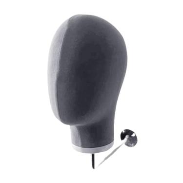 Imagem de predolo Cabeça de manequim de montagem em parede multifuncional Chapéu expositor para tampas de loja de óculos , Cinza