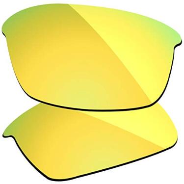 Imagem de Firtox Lentes polarizadas de substituição compatíveis com óculos de sol Oakley Flak Jacket - Ouro luxuoso