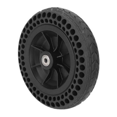 Imagem de Rodízio dianteiro para cadeira de rodas elétrica de 8 polegadas, substituição de roda dianteira para cadeira de rodas antiderrapante de borracha TPE conjunto de roda de pneu sólido
