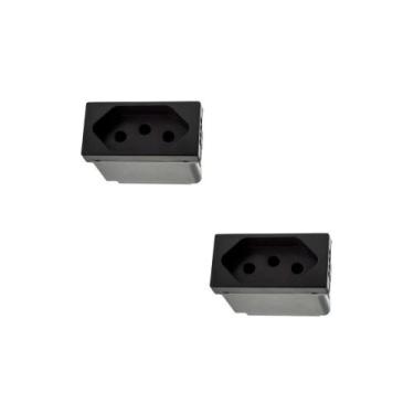 Imagem de Kit 2 Modulos Tomada 20A Preto Borne 615060PT+ Pial Plus+ - Legrand