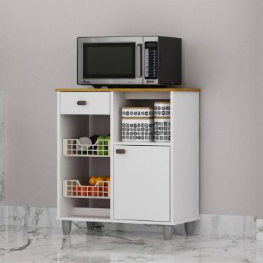 Imagem de Fruteira Multiuso Nature 1 Porta 1 Gaveta Suporte para microondas bebedouro