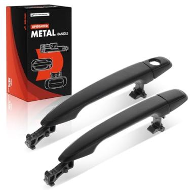 Imagem de A-Premium Maçanetas externas de metal atualizadas compatíveis com Toyota Camry, Tacoma, Highlander, Sienna, Avalon, Land Cruiser & Lexus RX330, RX350, RX400h, GX470, preto Primed, conjunto de 2 peças,