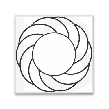 Imagem de Placa Gráfico Radiestesia Radiônica Pvc 15x15 Turbilhão