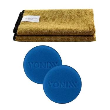 Imagem de 2 Aplicador Espuma Automotivo Vonixx + Kit Pano Microfibra