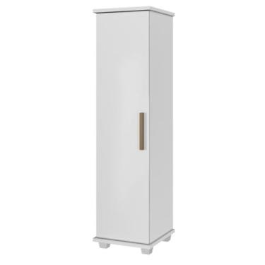 Imagem de Armário Multiuso 1 Porta 4 Prateleiras Cuiaba Arte Móveis, Branco