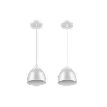 Imagem de Luminária Pendente Led 9w 6500k fria Branco Elgin kit 2 pçs, Bivolt