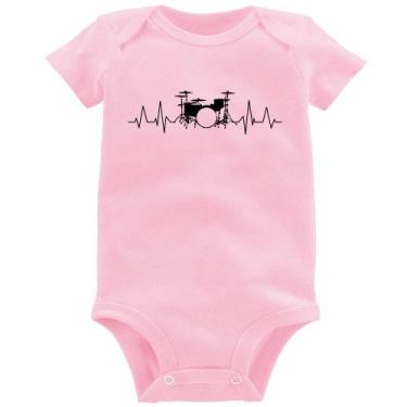 Imagem de Body Bebê Bateria Batimentos Cardíacos - Foca na Moda, Rosa bebê, P