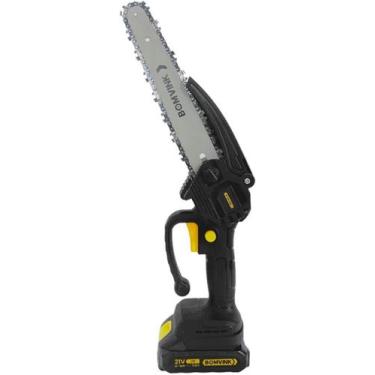 Imagem de Motosserra Elétrica Portátil 21,5cm Com 2 Baterias 21v 1300mah Recarre