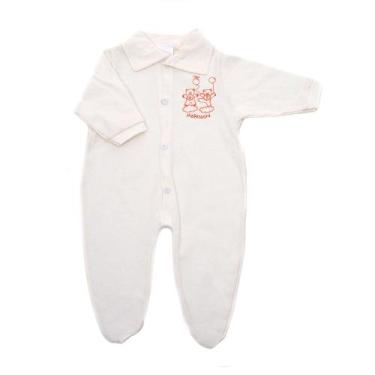 Imagem de Macacão de bebe com pé em malha -91 - elefante colore, Off white, M