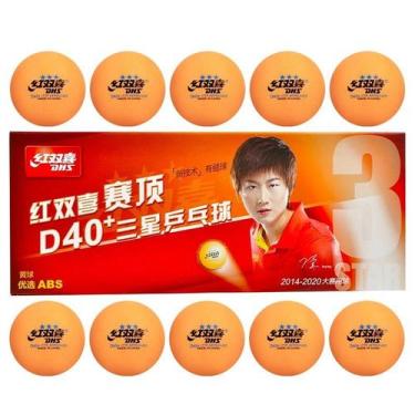 Imagem de Bola Tênis De Mesa Ping Pong DHS D40+ 3 Estrelas Branca ou Laranja - 1