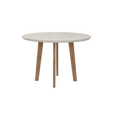 Imagem de Mesa com Pés Oblongo Leeds Off White - CasaH