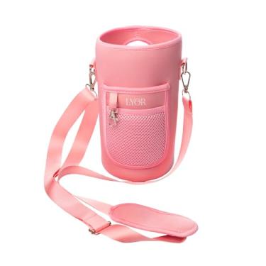 Imagem de LYOR - Case Térmico de Neoprene para Garrafa Squeeze 2 Litros 5 em 1 Rosa