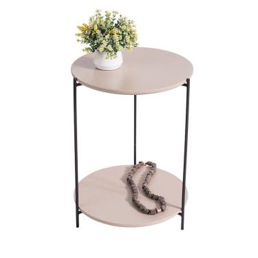 Imagem de Mesa de Apoio Conect Steel Bege e Preto