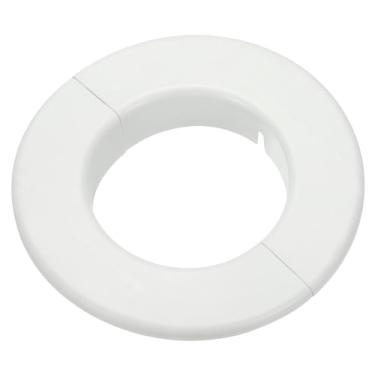Imagem de PATIKIL Flange dividida na parede 3,7" (95 mm), placa de escudo removível redonda fivelas tampa de tubo de água para cozinha banheiro ar condicionado braço torneira decoração, branco