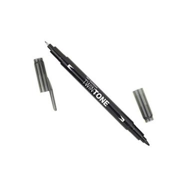 Imagem de Marcador Tombow Twintone Ponta Dupla Preto