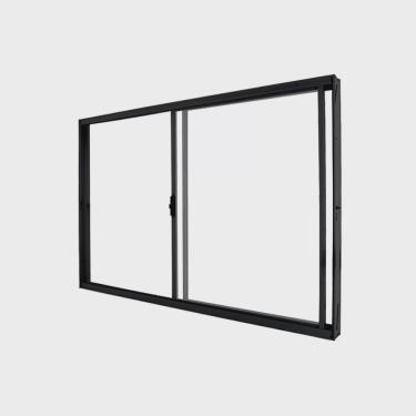 Imagem de Janela de Alumínio de Correr 100x150cm 2 Folhas Vidro Liso c. R. V