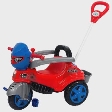 Imagem de Triciclo Infantil Pedal Carrinho De Passeio Baby City Spider Com Haste Maral
