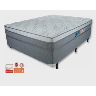 Imagem de Conjunto Box Original Casal - Colchão Casal Luckspuma Molas Ensacadas New Maxi One Side 138x188