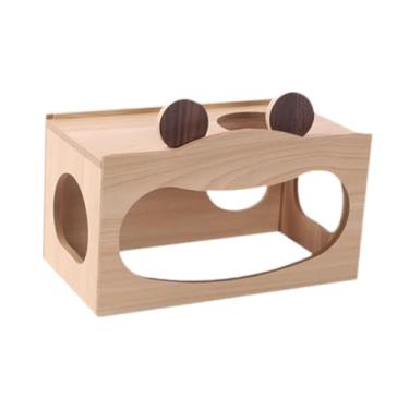 Imagem de WeiLaiKeQi Hamster House Hamster Hideout Hideaway Landscaping Supplies Acessórios de gaiola Toy de exploração para hamsters anões ratos gerbils, S