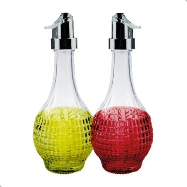 Imagem de Conjunto de Galheteiros em Vidro Decorativo, 2 Peças com Dosador