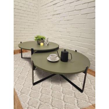 Imagem de Mesa Conjunto Bali 60 Preta Estilo Industrial - Casa Quentinha, MDF Ca