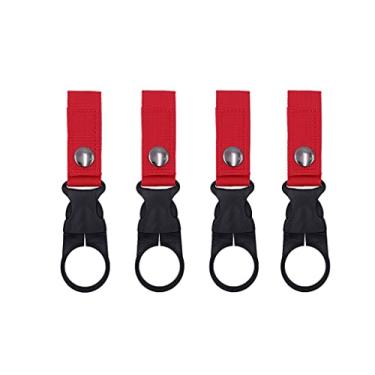 Imagem de SUSU BLOCK 4 peças, clipe de fivela para pendurar, fivela portátil, suporte para garrafa de água, chaveiro, clipe de garrafa de água mineral, para cinto de mochila, correia de nylon para acampamento