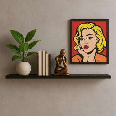 Imagem de Prateleira Suspensa Uno Line P/Decoração de Ambientes Sala de Estar Qu