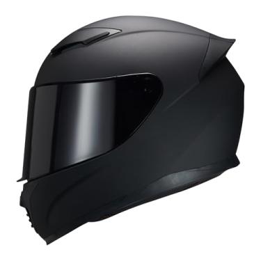 Imagem de JQF Gear Capacete Integral Preto Para Motocicleta, Moto De Rua, Capacete De Corrida Para Adultos Ws-607 Aprovado Pelo Dot (Com Viseira Preta, Tamanho Xl)