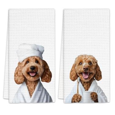 Imagem de FIicy 595-SHMJ2-Panos de prato Goldendoodle para banheiro, panos de prato