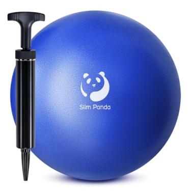 Imagem de Slim Panda Bola de Pilates com bomba, pequena bola de exercícios de 22 cm, mini bola de ioga anti-explosão para estabilidade, treino, barra, força do núcleo, fisioterapia, equilíbrio, alongamento