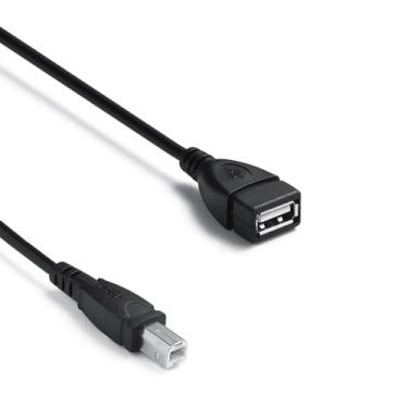 Imagem de NSGWKZD Cabo adaptador USB-A 2.0 fêmea para impressora USB-B 1,64 FT