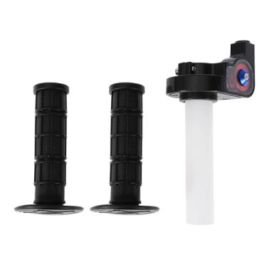 Imagem de TUCKBOLD Kit de capa de manopla de borracha antiderrapante para motocicleta, scooter, bicicleta, quadriciclo, preto, 1 conjunto