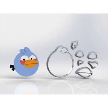 Imagem de Cortador Angry Birds Azul Modular Tamanho 5Cm