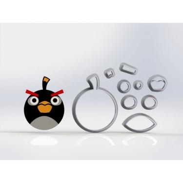 Imagem de Cortador Angry Birds Bomb Modular Tamanho 5Cm