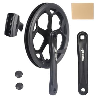 Imagem de BALINGE Pedaleira Prowheel 170 mm 48T Conjunto de pedaleira quadrada universal de 170 mm, capa de corrente dupla, braço de liga de alumínio de manivela de 170 mm para bicicleta urbana de 1/6/7/8