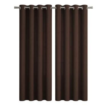 Imagem de Cortina Rústica Para Janelas Grandes 3,00m x 2,30 De Linho Texturizado