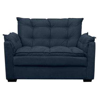 Imagem de Sofá Confortável 1,40 Pequeno Compacto Small Azul Marinho