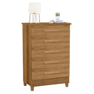 Imagem de Comoda 5 Gavetas Paola Cor Mel - Rud Rack