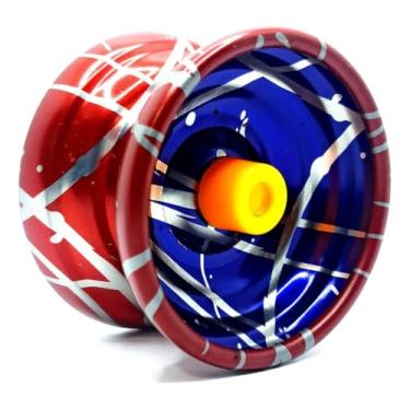 Imagem de Ioiô De Rolamento 7 Esferas De Aluminio (yo-yo, Io-io,ioio) (Vermelho com Azul)