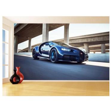 Imagem de Papel De Parede 3D Carro Bugatti Chiron Pista 3,5M Car18 - Você Decora