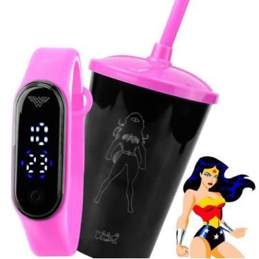 Imagem de Kit Relogio Infantil prova agua digital bracelete luxo moda - Orizom