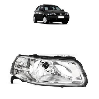 Imagem de Farol Gol G3 Sem Difusor 2000 2001 2002 2003 2004 Foco Simples Cromado