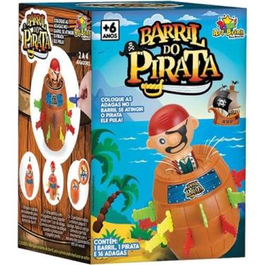 Imagem de Brinquedo Pula Pirata Barril Infantil Jogo De mesa Brinquedo Pirata - 