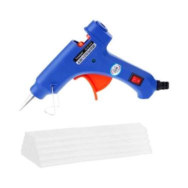 Imagem de Mini Pistola De Cola Elétrica 20W Com Bastão De Cola De 7mm 100mm, Aqu