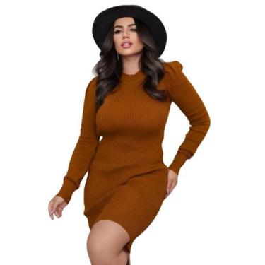 Imagem de Vestido Trico Manga Longa Elegante Estiloso Preincesa - vale mixx, Ter