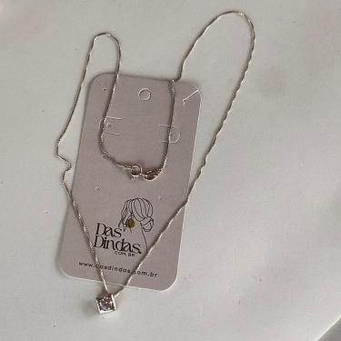 Imagem de Colar Ponto de Luz com Zircônia-Prata 925