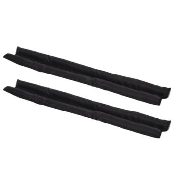 Imagem de kit 2 Protetor de Porta Duplo, 80 cm x 12 cm, Veda Frestas Contra Insetos, Água e Vento, Preto De Napa