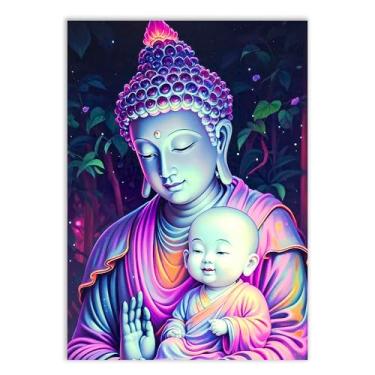 Imagem de Placa Decorativa Buda Budismo Ilustração Bebe Decoração Poster Quarto Sala
